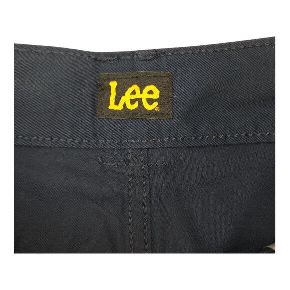Lee Mens River Navy Cargo Shorts Size 29 100% Cotton LIghtweight - Picture 8 of 12